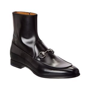 Gucci Horsebit Leather Bootie, Black